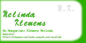 melinda klemens business card